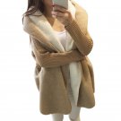 women autumn/winter warm thicken women wool coat long loose casual hooded imitation lamb women jacke
