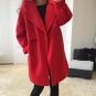 Women Woolen Jacket Autumn Lady\'s Single Breasted Long Sleeve Turn-down Collar Overcoat Winter Warm