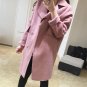 Women Woolen Jacket Autumn Lady\'s Single Breasted Long Sleeve Turn-down Collar Overcoat Winter Warm
