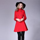 Fashion Long Medieval Trench Coat Women Winter Black Stand Collar Gothic Coat Elegant Women Coat Vin