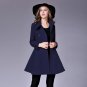 Fashion Long Medieval Trench Coat Women Winter Black Stand Collar Gothic Coat Elegant Women Coat Vin