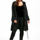 Gamiss Women Autumn Spring Plus Size Ruffle Lace Up Gothic Coat Flare Sleeve Oversized 5XL Solid Col