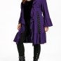 Gamiss Women Autumn Spring Plus Size Ruffle Lace Up Gothic Coat Flare Sleeve Oversized 5XL Solid Col