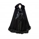 Warm Winter Long Hooded Cloak Classic Lolita Fur Coat for Women Sweet Girl Lolita Costume