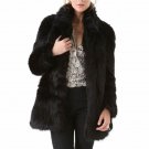 Ukraine Women faux fur coat poncho fourrure Plus Size XL 2XL 3XL black Gothic punk basic coat fur Ja