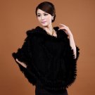 The New Winter 2017 Ladies Fashion Natural Fur Coat Luxurious Rabbit Hair Weaving Twist Ms Fur Cloak