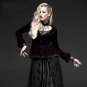 Punk Gothic Women Jacket Coats Flock Printing Two-color Fence Long-sleeve Women Jacket Outerwear