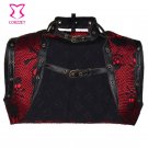 Red / Black Skull Net Sexy Corsets And Bustiers Vintage Gothic Jacket Steampunk Clothing Women Plus 