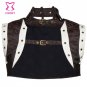 Red / Black Skull Net Sexy Corsets And Bustiers Vintage Gothic Jacket Steampunk Clothing Women Plus