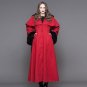 Gothic Winter Steampunk Wool Coat Female Long Sleeve Hooded Clothing Single Breasted Windproof Outwe