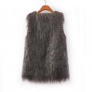 Autumn Winter Women Warm long Fake Mink fox femme Fur Vest waistcoat Coat jacket female Gothic punk 