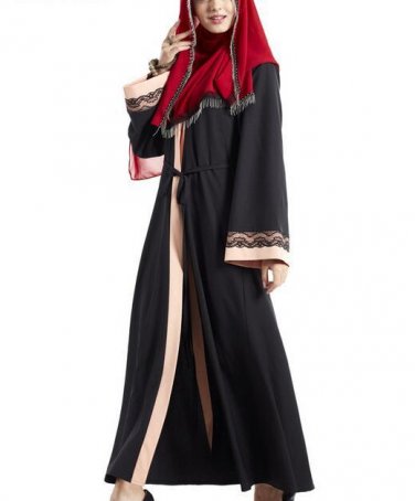 Long cardigan acetate leisure coat 138cm long design casual gothic open front long cardigan coat