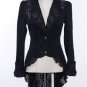 RQ Series Steampunk Gothic Women V-Neck Swallow-tailed Coat Slim-fitting Jacket Dovetail Lace Outerw