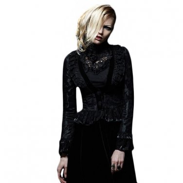Gothic Palace Women Punk Tail Coat Long Sleeve Winter Short Jacket 2017 Fashion Ladies Dress Coats W