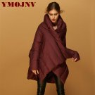 YMOJNV 2017 winter duck down jacket irregular coat parkas warm jacket women\'s fashion cloak style d