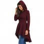 Black Gothic Overcoat Hooded Button 2 Colors Vintage Fashion Slim Overcoat
