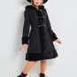 Women New Trench Coat Gothic Medieval Vintage Long Winter Hooded Coat Party Fashion Button Patchwork