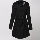 women coat wool blend black steampunk clothes goth dark trench abrigos mujer manteau roupas feminina