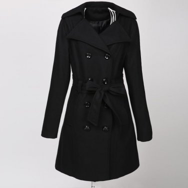 women coat wool blend black steampunk clothes goth dark trench abrigos mujer manteau roupas feminina