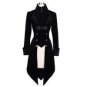 Steampunk Gothic Coat Women\'s Court Loyal Long Jackets Embroidery Printed Pocket Jacket Black Red W