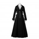 Gothic Palace Women Wool Blends Steampunk Long Style Winter Wool Jackets Women\'s Turn-down Collar W