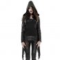 Short Tassel Punk Coat With Hooded 2017 Women Leather Slim Fit Jackets Gothic Sexy Long Sleeve Coat