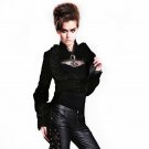 Punk Gothic Women Sexy Coat Black Long Sleeve Tail Coat Winter Single Breasted Clothing Soft Slim Fi