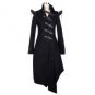 Steampunk Gothic Winter Women Black Coat Jacket Female Long Sleeve Windbreakers Gothic Handsome Patt