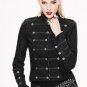 Goth Gothic Women\'s Jackets Short Style Punk Triple Button Black Casual Spring Jacket Long Sleeve 2