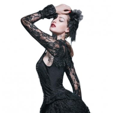 Winter Gothic Steampunk Roses Printed Lace Tassel Wraps Horn Sleeve Pashmina Ladies Fashion Long Sle