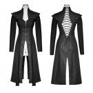Punk Fashion Heavy Handsome Faux Leather Women Jacket Long Sleeve Slim Fit Gothic Black Windbreaker 