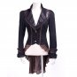 2017 Steampunk Autumn Winter Slim-Fitting V-Neck Long Ruffle Women Coats Punk Gothic Ladies Palace V