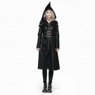 2017 New Arrival Vintage Winter Women Long Hooded Jacket Coats Gothic Steampunk Fashion Street Wear 