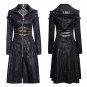 2017 New Arrival Vintage Winter Women Long Hooded Jacket Coats Gothic Steampunk Fashion Street Wear 