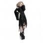 Punk Gothic Vintage Hooded Coat Women Black Long Sleeves Sweater Winter Hole Knitted Sweaters Long C