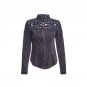 2017 Spring Punk Gothic Frayed Vintage Coat Femme Denim Clothing Short Coat Can Roll Sleeves Hollow