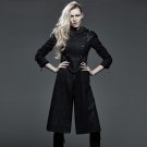 Steampunk Trench Coat for Women  Black Long Sleeve Female