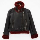 2018 Autumn and Winter Warm Style Motorcycle Velvet Women Fur Jackets Thick Fur Shearling Women Fur 