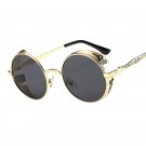 Vintage Gothic Round Steampunk Sunglasses Men Retro Unique Carving Frame Mirrored Sun Glasses For Ma