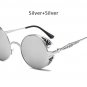 Vintage Gothic Round Steampunk Sunglasses Men Retro Unique Carving Frame Mirrored Sun Glasses For Ma