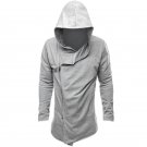 2017 Hoodies Men Casual Hip Hop Streetwear Hooded Zip Up Mens Hoodie Irregular Hem Fashion Cardigan 