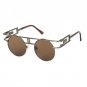Trendy Gothic Steampunk Sunglasses Round Shades Men Metal Frame Eyeglasses Brand Designer Sun Glasse