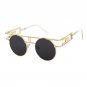 Trendy Gothic Steampunk Sunglasses Round Shades Men Metal Frame Eyeglasses Brand Designer Sun Glasse