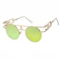 Trendy Gothic Steampunk Sunglasses Round Shades Men Metal Frame Eyeglasses Brand Designer Sun Glasse
