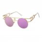 Trendy Gothic Steampunk Sunglasses Round Shades Men Metal Frame Eyeglasses Brand Designer Sun Glasse