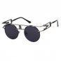 Trendy Gothic Steampunk Sunglasses Round Shades Men Metal Frame Eyeglasses Brand Designer Sun Glasse