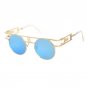 Trendy Gothic Steampunk Sunglasses Round Shades Men Metal Frame Eyeglasses Brand Designer Sun Glasse