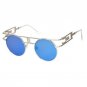 Trendy Gothic Steampunk Sunglasses Round Shades Men Metal Frame Eyeglasses Brand Designer Sun Glasse