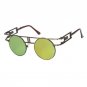 Trendy Gothic Steampunk Sunglasses Round Shades Men Metal Frame Eyeglasses Brand Designer Sun Glasse