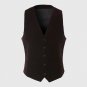 Men Elegant Wine Red Vest Slim Fit Solid Outerwear Retro Sleeveless Jacket Male Pockets Corduroy Tra